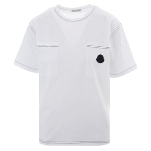 Kids Moncler White Logo T-Shirt