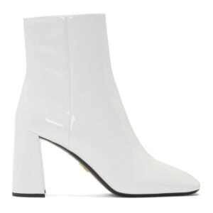 Women's Prada White Patent Boots