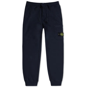 Stone Island Navy Brushed Cotton Cargo Sweatpants