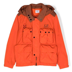 Kids CP Company Orange Chrome Goggle Jacket
