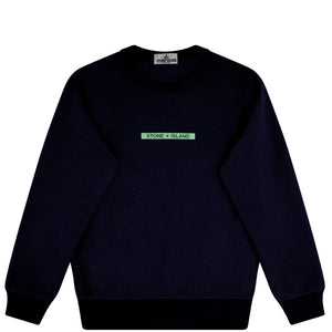 Stone Island Junior Navy Logo Sweatshirt