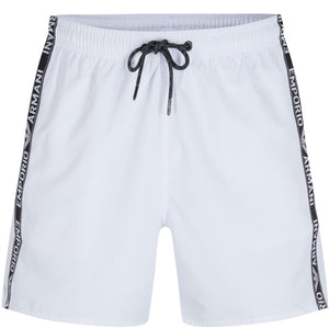 Emporio Armani White Tape Swimshorts