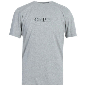 CP Company Grey Bold CP Logo T-Shirt