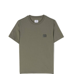 Kids CP Company Khaki Logo T-Shirt