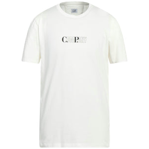 CP Company White Bold CP Logo T-Shirt