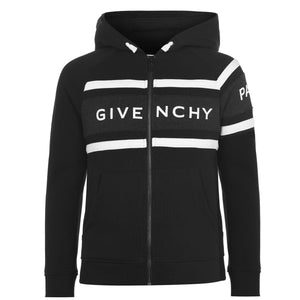 Kids Givenchy Black Logo Zip Up Hoodie