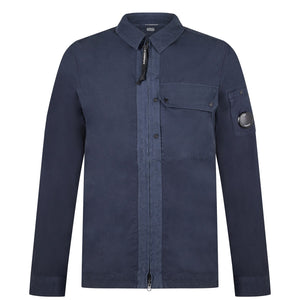 CP Company Navy Arm Lens Zip Overshirt