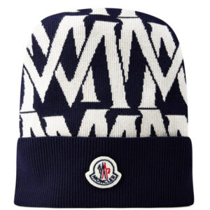 Moncler Logo Ribbed Knit Beanie