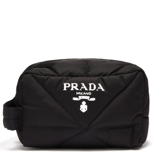 Prada Black Nylon Quilted Washbag