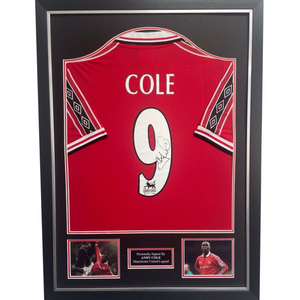 Andy Cole Signed & Framed Shirt