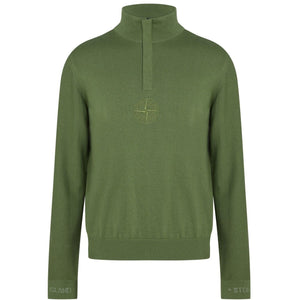 Stone Island Khaki Half Zip Sweatshirt