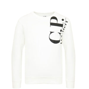 Kids CP Company White Logo Sweatshirt