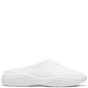 Prada White Rubber Slip Ons