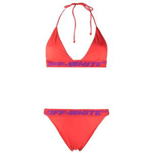 Womens Off-White Logo Band Bikini
