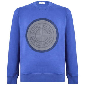 Stone Island Blue Large Logo Sweatshirt