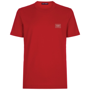 Dolce & Gabbana Red Plaque Tee
