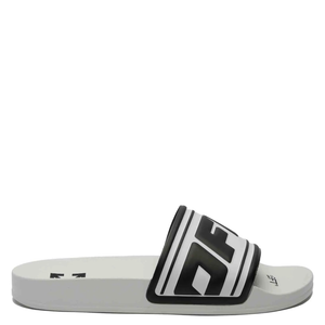Womens Off White Logo Pool Sliders