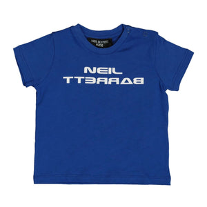 Kids Neil Barrett Blue Logo Tee