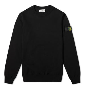 Stone Island Junior Black Classic Crew Knit