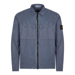 Stone Island Avio Blue Double Pocket Overshirt