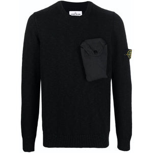 Stone Island Black Pocket Knit Sweatshirt