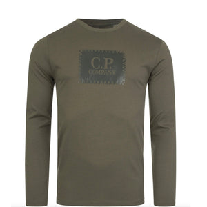 Kids CP Company Khaki Logo T-Shirt