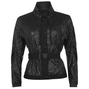 Women's Moncler Black Logo Belt Jacket